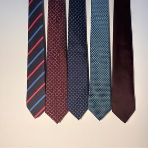 Lot of 5 ties - Drake’s, Suitsupply, Bonobos, Atkinsons